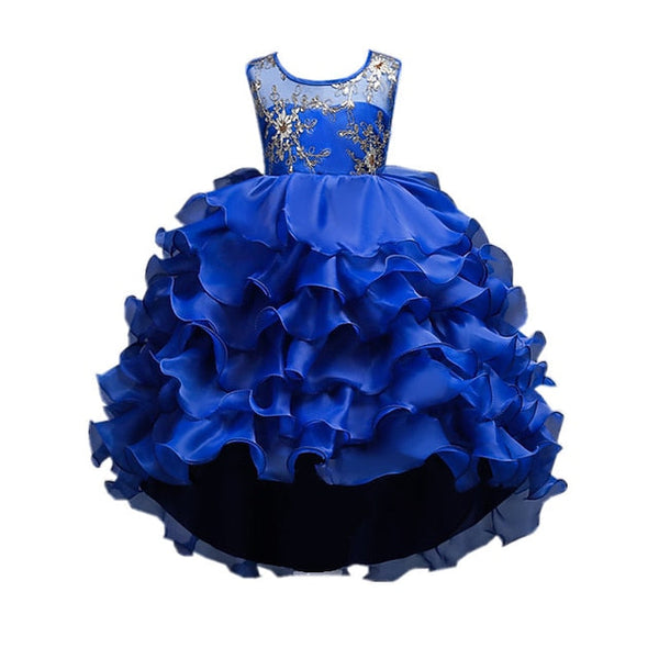 Girls' Floral Summer Party Ruffle Kids 4-13 Dress Wedding FashionChic