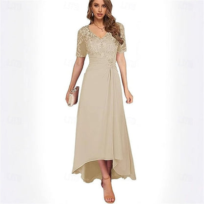 Simple Neck the Bride A-Line of Elegant Dress Mother V FashionChic