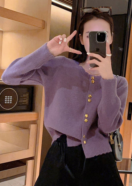 Chic Red O Neck Button Knit Cardigan Coat Fall QC046 shopify