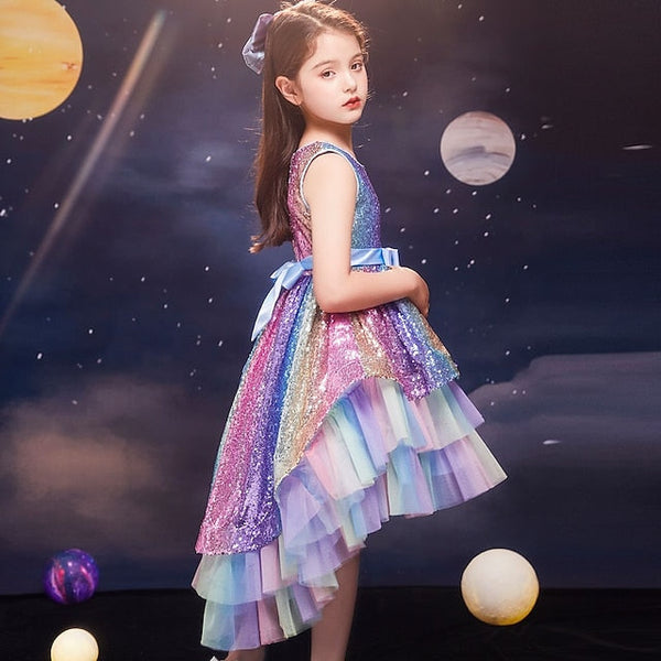 Party Girls' Kids Sleeveless Sequin Dress Wedding colour FashionChic