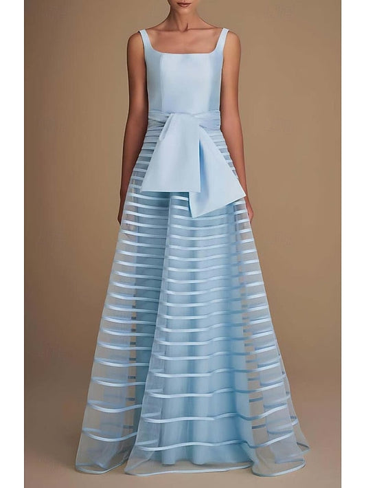 Floor Gown Elegant Dress Performance A-Line Formal Evening FashionChic