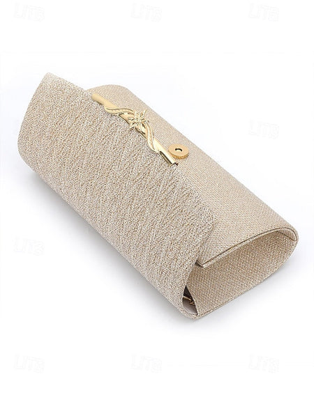 - Handbag Clutch Elegant Gold Glitter Party Women's Evening FashionChic