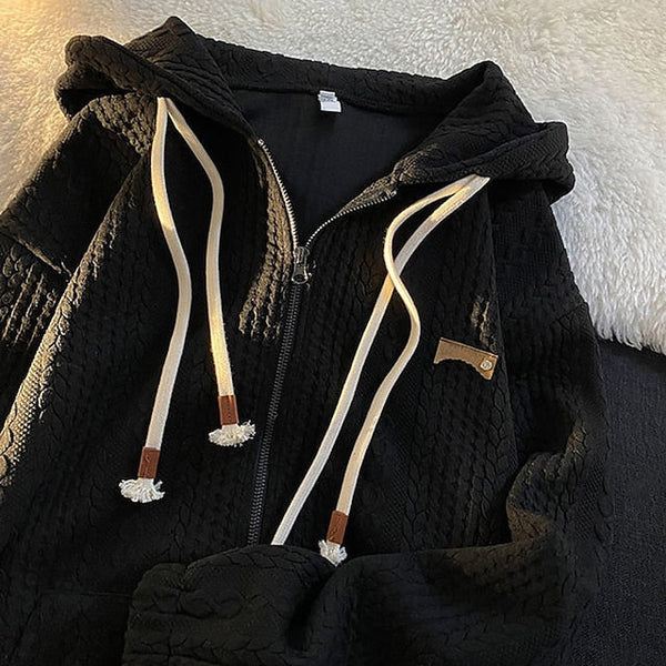 Women's Zip Up Hoodie Sweatshirt Active Sportswear Textured FashionChic