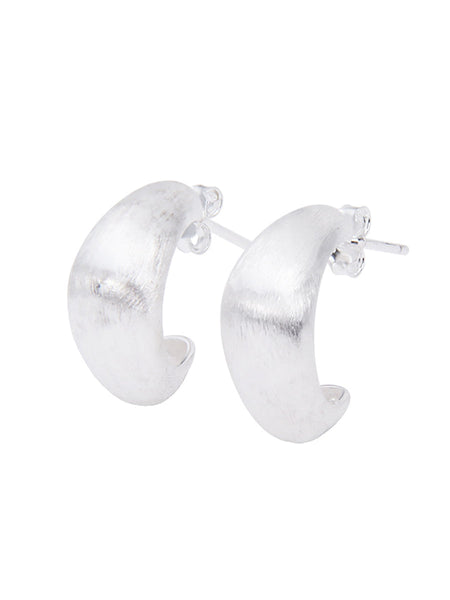 Women Casual S925Sliver C-Shape Ear Studs II1035 BUYKUD