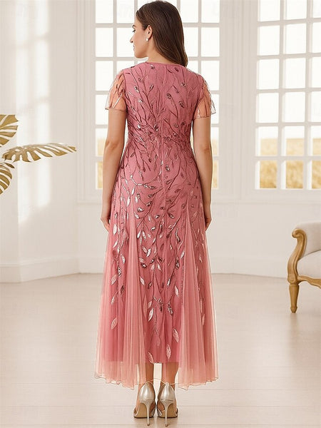 A-Line Ankle Length Party Dress Cocktail Dress Wedding Guest FashionChic