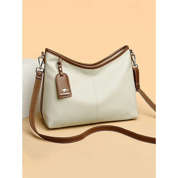 Bag Brown Hobo Leather Faux with Accents Green FashionChic