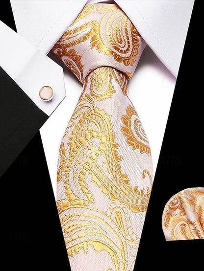 and Square Checkered Men's Pocket Purple Silk Tie – Set FashionChic