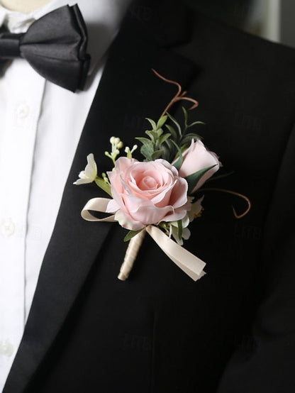 – Wrist Corsage and Wedding Elegant Boutonniere Artificial FashionChic