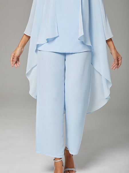 Jumpsuit Pantsuit Floor Length Mother of the Bride Dress FashionChic