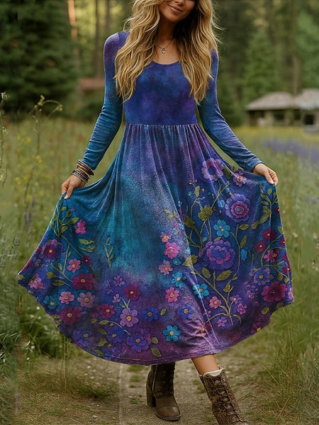 Women's Maxi Dress Fit And Flare Dress Vacation Casual Boho