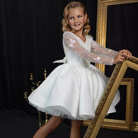 Girls' First Communion Girl Kids Dress Flower Party FashionChic