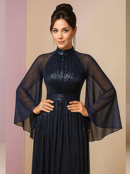 A-Line Floor Length Wedding Guest Dress Formal Dresses Evening FashionChic