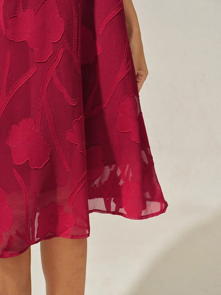 Women's Knee Length Dress Chiffon Dress Elegant Casual FashionChic