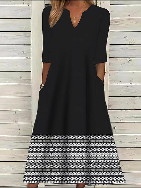 Women's Midi Dress Ethnic Dress Summer Dress Print Dress FashionChic