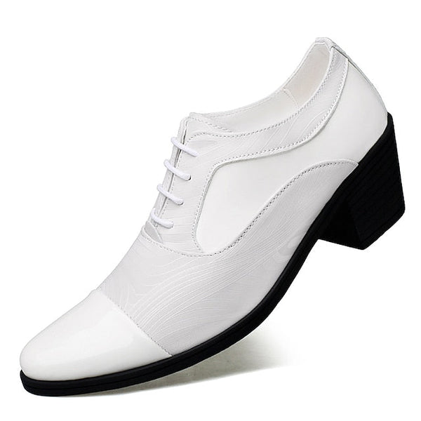 Shoes Stylish Patent Leather Men's Dress Formal – Lace-Up FashionChic