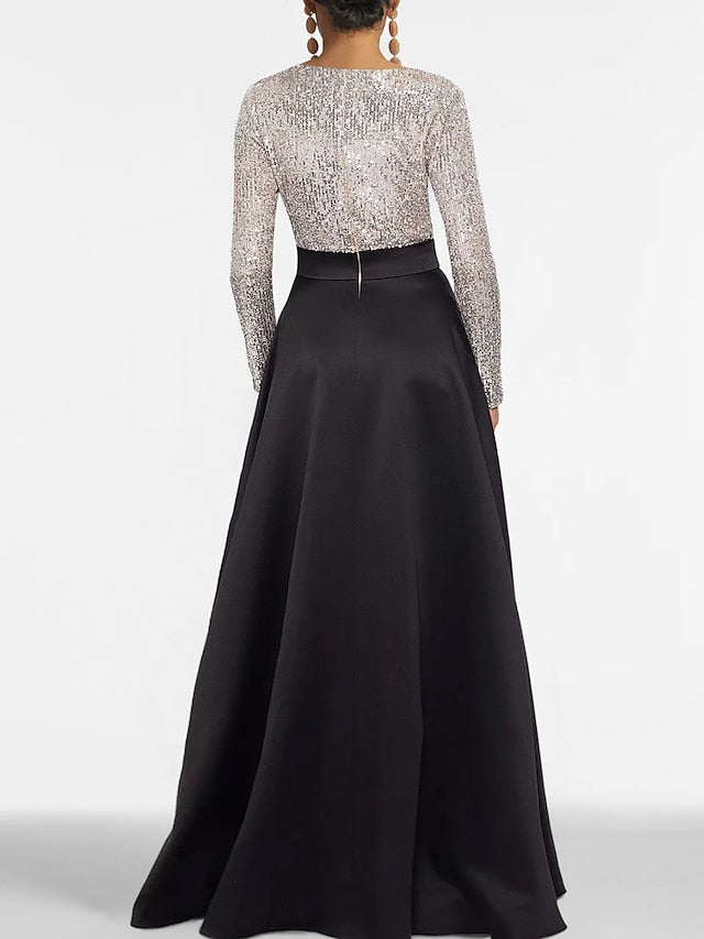 Evening Length Floor Formal Dress A-Line Elegant Long Gown FashionChic