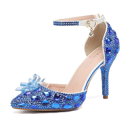 Women's High Heel – Purple Rhinestone Sandals Elegant FashionChic