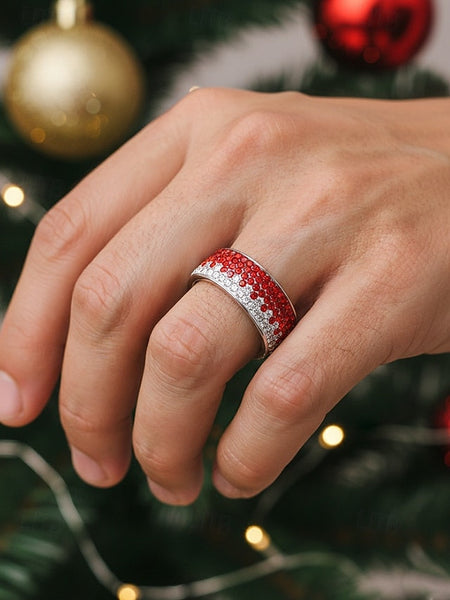 Ring Men's Stylish Steel Stainless – Red Christmas FashionChic
