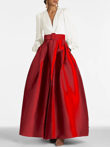 Gown High Guest Floor A-Line Dress Formal Split Wedding Evening FashionChic