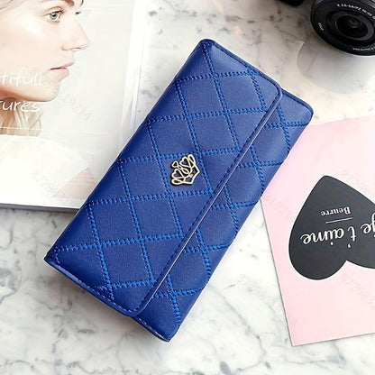Gold Crown - Wallet Pink Emblem Women's with Quilted FashionChic