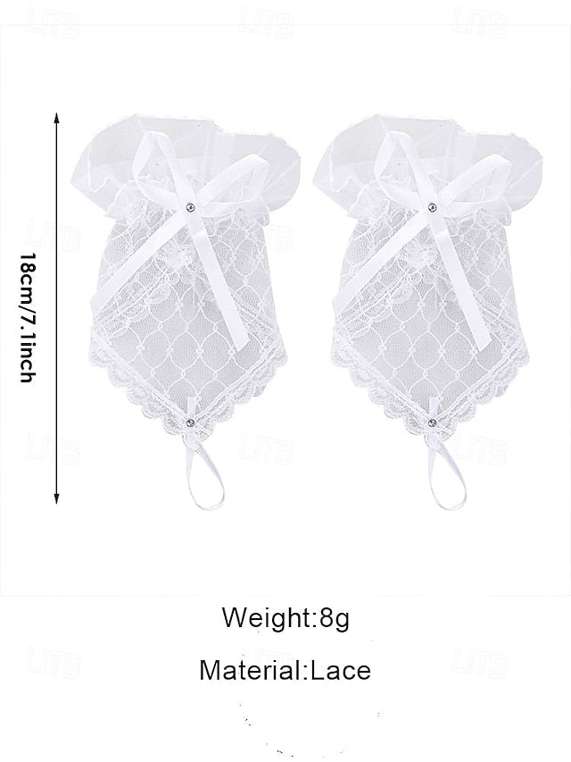 Fingerless Gloves – Lace Bridal Wedding Elegant White FashionChic