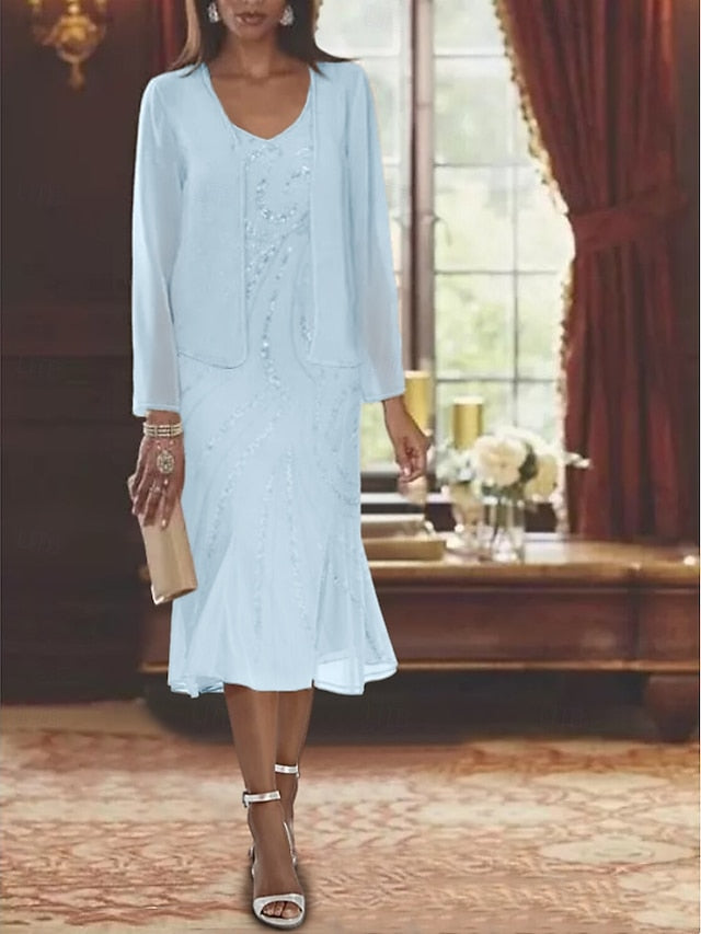 Two Mother Dress Wedding of Bride Formal the Piece Beach Mermaid FashionChic