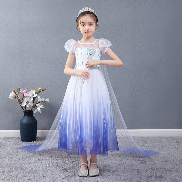 Elsa Princess Cosplay Flower Girl Dress Movie Girls' FashionChic