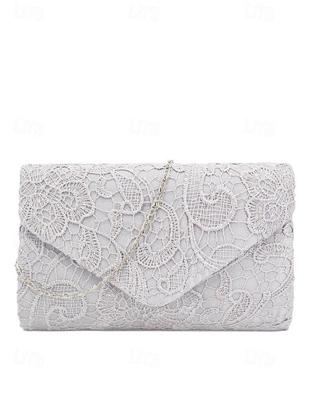Chain with Strap Clutch Lace Bag Evening Women's FashionChic