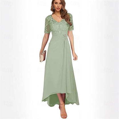 Simple Neck the Bride A-Line of Elegant Dress Mother V FashionChic