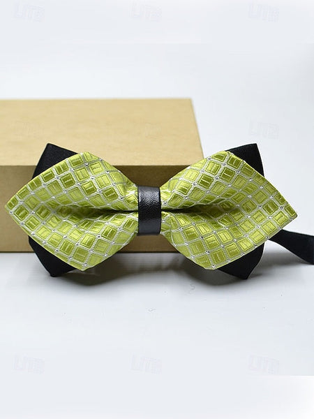 with Geometric Bow Christmas Men's Pattern Tie FashionChic