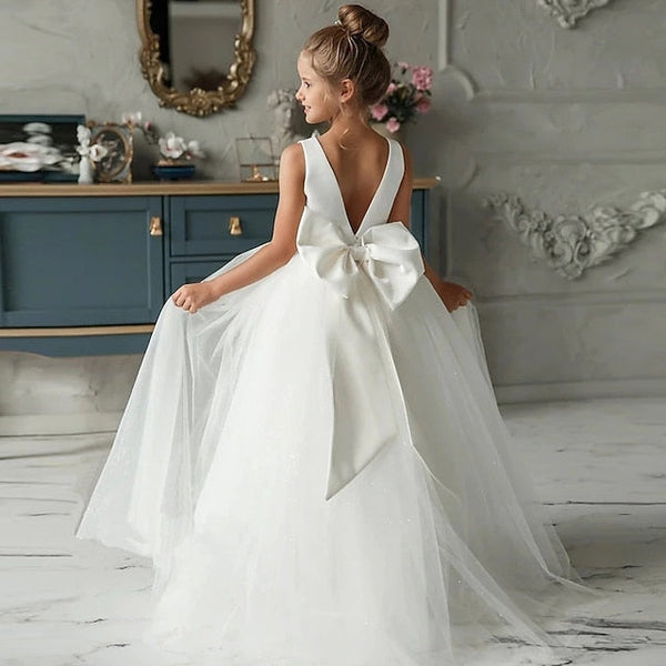 Sleeveless Performance Solid Kids Dress Girls' Colored FashionChic