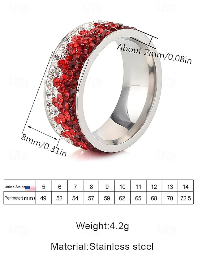 Ring Men's Stylish Steel Stainless – Red Christmas FashionChic