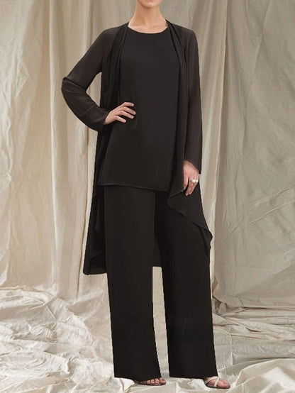 Pantsuit of Mother Piece Guest 3 Bride Elegant Wedding the Dress FashionChic
