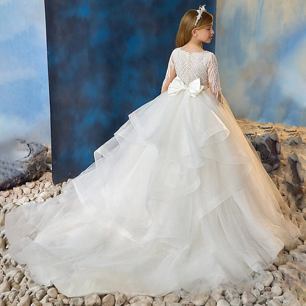 Communion Girls' Dress Flower Kids Girl First Party FashionChic