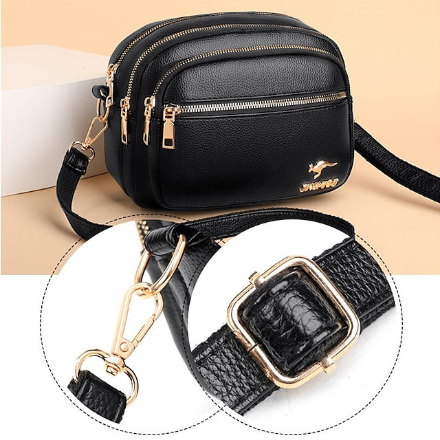 Leather Bag Dome Crossbody Shoulder PU Women's FashionChic