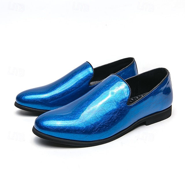 Slip-On Loafers Men's Metallic Shiny Gold – Fashionable FashionChic