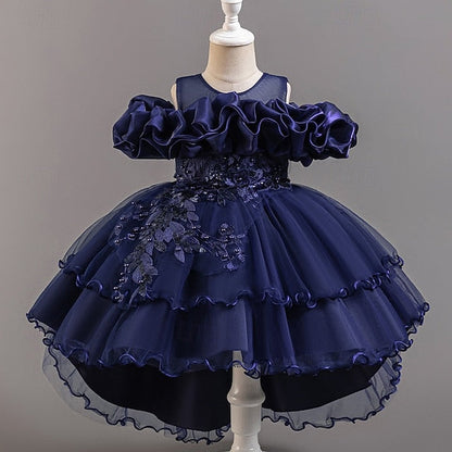 Floral Party Girls' Dress Flower Kids Wedding Short Sleeve FashionChic