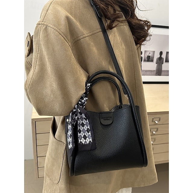Bag Bucket Handbag PU Women's Bags Shoulder Crossbody FashionChic