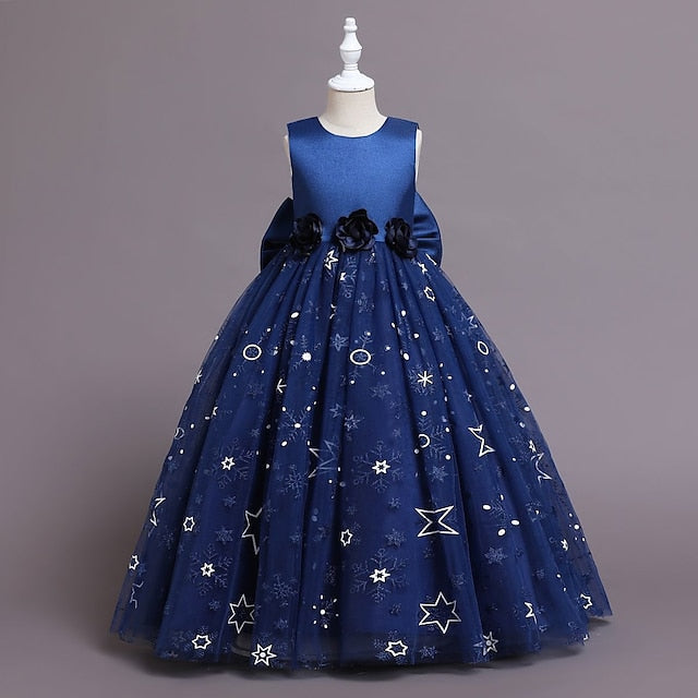 Dress Party Line Flower A Wedding Girls' Kids Little FashionChic