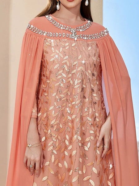 Dress Bride Vintage A-Line Mother Elegant Cape of the FashionChic