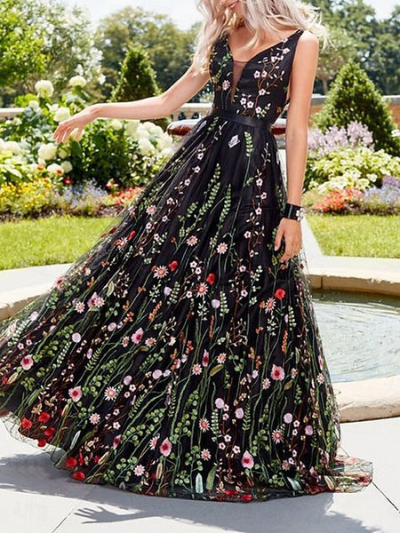 Women's Maxi Dress Black Dress Cocktail Dress Chiffon Dress