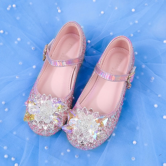 Princess PU Leather Shoes Girls' Walking Portable Flats FashionChic