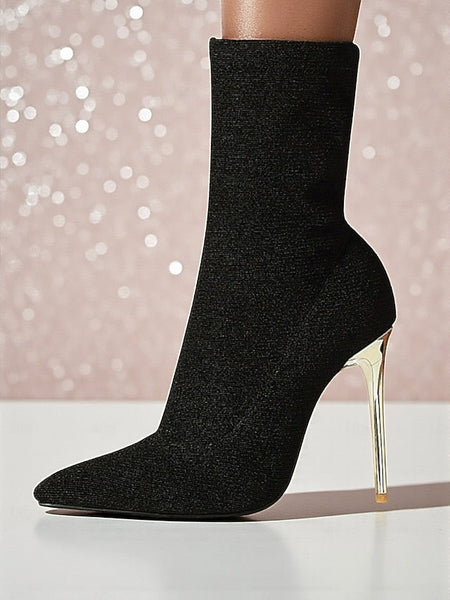 Boots Print - Ankle Women's Leopard Sexy Pointed Stiletto FashionChic