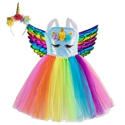 Headband Unicorn Cosplay Girls' Dance Dress Movie Wings FashionChic