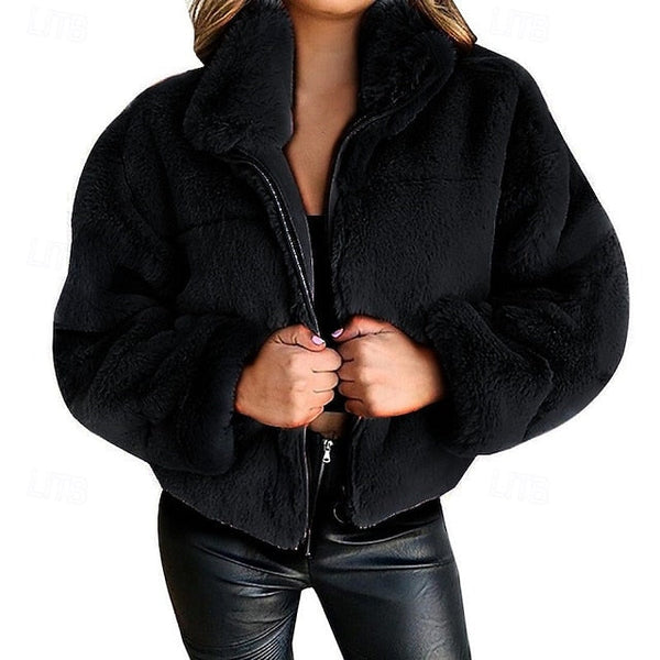 Coat Faux Fur Women's Winter Teddy Warm FashionChic