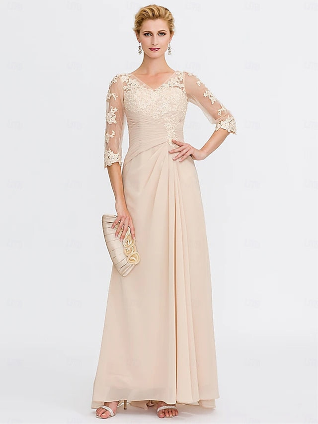 Elegant Guest Mother Dress Size Wedding Bride Plus A-Line of the FashionChic