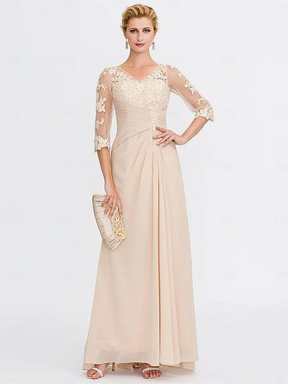 Elegant Guest Mother Dress Size Wedding Bride Plus A-Line of the FashionChic
