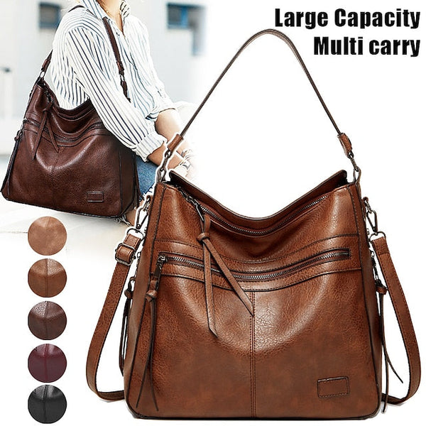 Bag PU Crossbody Women's Leather Shoulder Hobo Tote FashionChic