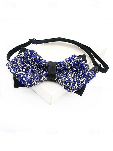 Tie Christmas Polyester – Bow Sequins Men's Sparkling FashionChic
