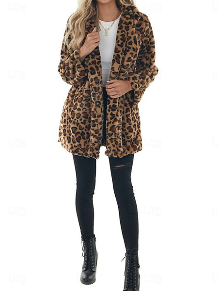 Pockets Warm Women's with Coat Winter Patchwork Breathable FashionChic